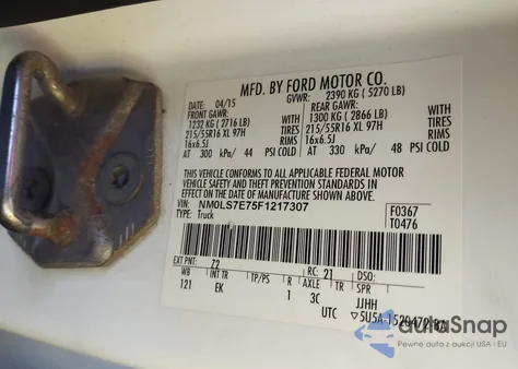 2015 Ford Transit Connect Xl from USA, damaged, VIN NM0LS7E75F1217307